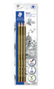 Чернографитные карандаши staedtler 183-HBBK3 графитовый карандаш 3 шт