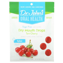 Dr. John's Healthy Sweets, Oral Health, капли для сухости во рту, с ксилитом, вишня, без сахара, 24 конфеты в индивидуальной упаковке, 109 г (3,85 унции)