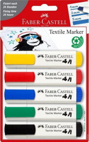 Набор фломастеров для рисования Faber-Castell Markery do tkanin zestaw podstawowy 5szt