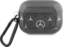 Mercedes Mercedes Large Star Pattern - Etui AirPods Pro 2 (czarny)