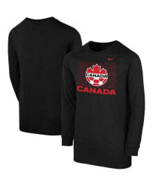 Nike big Boys Black Canada Soccer Repeat Core Long Sleeve T-shirt