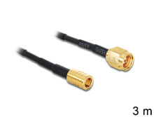 Комплектующие для сетевого оборудования deLOCK 88647 коаксиальный кабель 3 m SMA SMB RG-174 Черный
