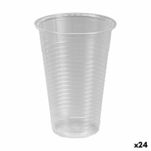 Set of reusable glasses Algon Transparent 50 Pieces 220 ml (24 Units)