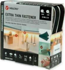 Velcro VELCRO Extra Thin Velcro tape 5m taśma z haczykami 5m taśma z pętelkami, rzep 20mm czarny