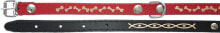 Ошейники для собак dino LEATHER COLLAR 14mm / 36cm RED