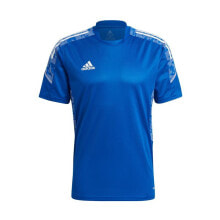 Мужские футболки Мужская футболка спортивная синяя с логотипом Adidas Condivo 21 Training M GH7165