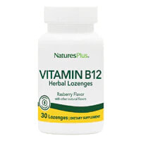 Витамины группы В naturesPlus Vitamin B-12 Витамин В-12 - 30 растительных пастилок со вкусом малины