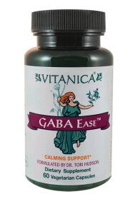 GABA, серотонин Vitanica GABA Ease Комплекс с питательными и растительными веществами для успокоения при периодическом нервном напряжении  60 вегетарианских капсул