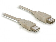 DeLOCK Cable USB 2.0 extension A/A 3m USB кабель USB A Серый 82240