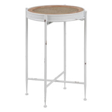 Side table 40 x 40 x 62 cm Metal White