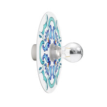 CREATIVE CABLES Waterproof IP44 wall or ceiling lamp with majolica effect shade