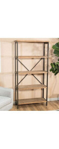 Noble House jerome 5-Shelf Industrial Bookcase