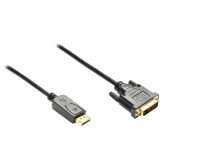 Кабели и разъемы для аудио- и видеотехники Alcasa DP-DVI кабельный разъем/переходник DisplayPort DVI-D 24+1 Черный