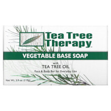 Vegetable Base Bar Soap with Tea Tree Oil, 3.9 oz (110 g)