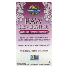 Garden of Life, RAW Resveratrol, 350 мг, 60 веганских капсул