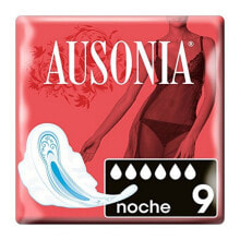 Гигиенические прокладки и тампоны Ausonia Ausonie Noche Pads Ночные гигиенические хлопковые прокладки с крылышками 9 шт