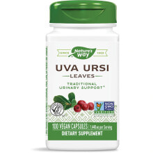 Витамины и БАДы для укрепления иммунитета Nature's Way Uva Ursi Leaves Толокнянка обыкновенная, листья 1440 мг 100 веганских капсул