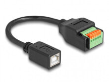 USB 2.0 Kabel Typ-B Buchse zu Terminalblock Adapter mit Drucktaster 15 - Adapter - Digital