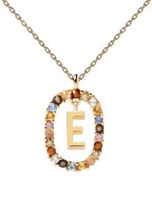 Женские колье Beautiful gilded necklace letter &quot;E&quot; LETTERS CO01-264-U (chain, pendant)