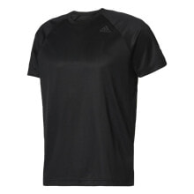 Мужские спортивные футболки Мужская футболка спортивная  черная однотонная для фитнеса Adidas Designed 2 Move Tee PL M BP7221 training shirt