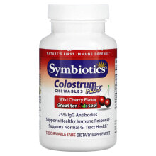 Витамины и БАДы для пищеварительной системы Симбиотикс, Colostrum Plus, молозиво,со вкусом вишни, 120 жевательных таблеток