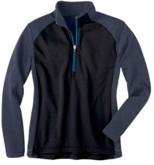 Купить женские пальто River's End: River's End Half Zip Microfleece Layering Jacket Womens Black Casual Athletic Ou