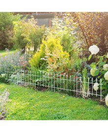 Simplie Fun metal Decorative Garden Fence, 9.2' x 17.25