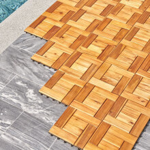 Simplie Fun hanalei Eucalyptus Interlocking Wooden Deck Tile