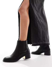 Купить женская обувь New Look: New Look heeled chelsea boot in black