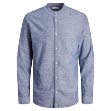 JACK & JONES Linen Band Long Sleeve Shirt