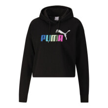 Puma Essential Cropped Logo Pullover Hoodie Womens Black Casual Outerwear 586869 купить онлайн