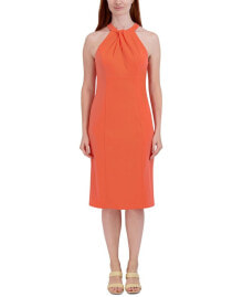 julia jordan halter-Neck Sleeveless Sheath Dress