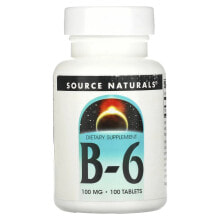 Source Naturals, B-6, 100 mg, 100 Tablets