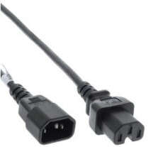 Computer connectors and adapters 16811A - 1 m - C14 coupler - C15 coupler - Black