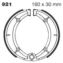 EBC Plain Series Organic 921 Brake Shoe