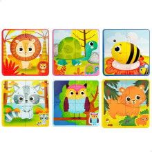 LISCIANI Montessori Pack 6 Animals 4 Pieces Puzzle