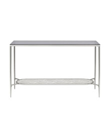 Simplie Fun adelrik Sofa Table in Glass & Chrome Finish LV00576