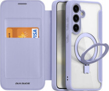 Dux Ducis Etui Dux Ducis Skin X Pro z magnetycznym ringiem / podstawką do Samsung S24 - fioletowe