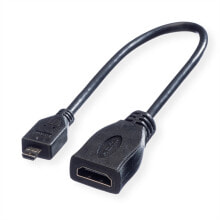ROLINE 11.04.5584 HDMI кабель 0,15 m HDMI Тип A (Стандарт) HDMI Тип D (Микро) Черный