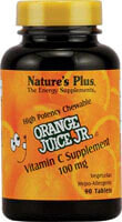 Витамин С naturesPlus Orange Juice Jr Гипоаллергенный витамин С 100 мг 90 таблеток со вкусом апельсинового сока