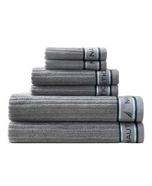 Nautica signature Solid Cotton Terry 6 Piece Towel Set