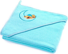 Детские полотенца Детское полотенце Caretero голубой цвет, с капюшоном, 100х100 см