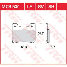 TRW Allround Standard Yamaha BT 1100 Bulldog 03 organic rear brake Pads