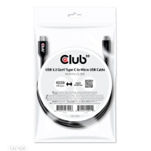 CLUB3D CAC-1526 USB кабель 1 m USB 3.2 Gen 1 (3.1 Gen 1) USB C Micro-USB B Черный