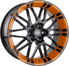 Колесный диск литой Oxigin 14 Oxrock black foil orange 7.5x17 ET50 - LK5/112 ML72.6