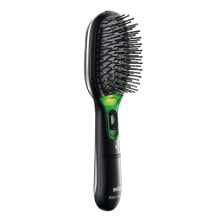 Фен-щетка Braun Satin Hair 7 BR710 с функцией разглаживания волос Черная, зеленая