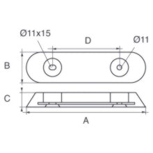 TALAMEX Anode Vetus Type 25 Aluminum