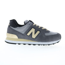 New Balance 574 U574LGG Mens Gray Suede Lace Up Lifestyle Sneakers Shoes