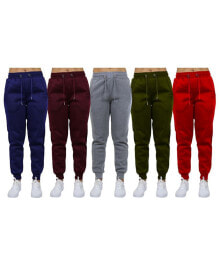 Galaxy By Harvic women's Loose-Fit Fleece Jogger Sweatpants-5 Pack