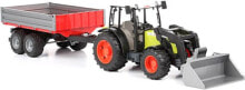 Игрушечные машинки и техника для мальчиков Bruder Traktor Claas Nectis 267F with loader and trailer